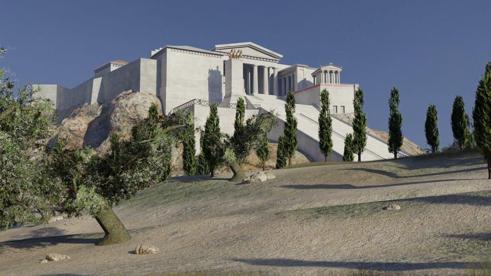 Athens: Acropolis Entry Ticket & VR Audio Guided Tour - Your route up: Theater of Dionysus to the Parthenon core