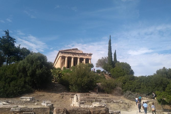 Athens Highlights from the Cruise Ship & Amazing Lunch Included - Panathenaic Stadium and Plaka: marble stadium views and old-town streets