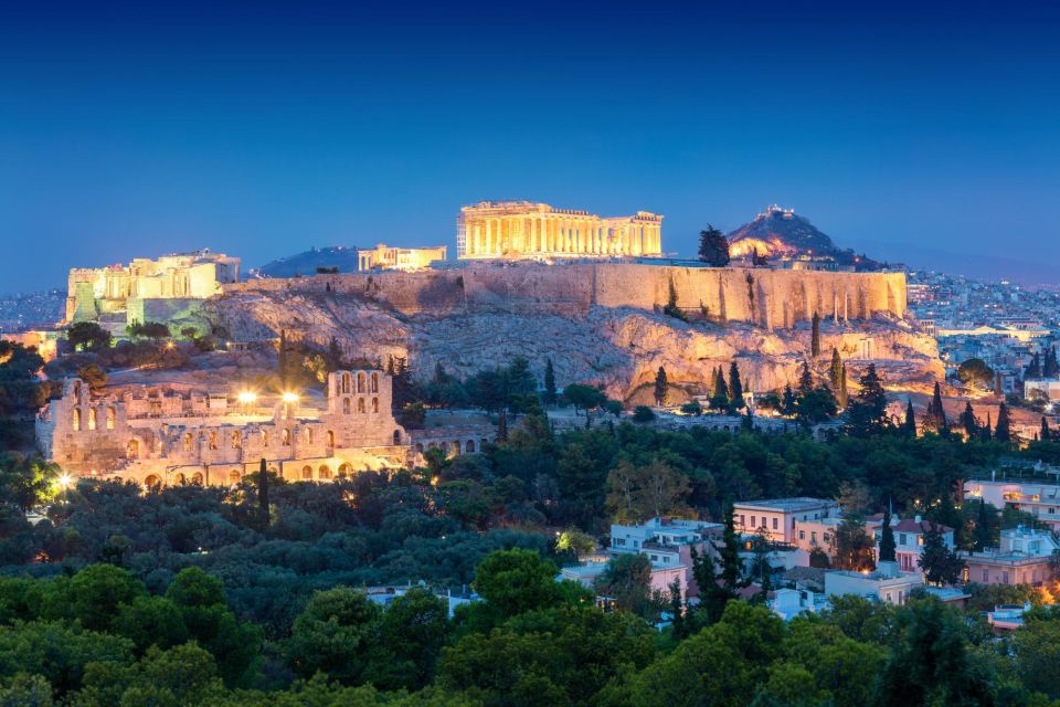 "Athens Night Experience - 4Hours" - Mount Lycabettus (Lykavittos) stop: quick views, big payoff