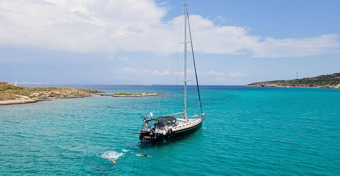 Athens Riviera: Private daily sailing cruise with lunch - Ydrousa Island: A Clear-Water Swim Stop with Island Calm