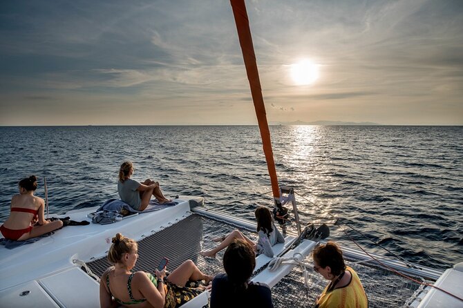 Athens Semi Private Sunset Catamaran Cruise with meal & drinks - First swim stop near Vouliagmeni Beach (weather permitting)
