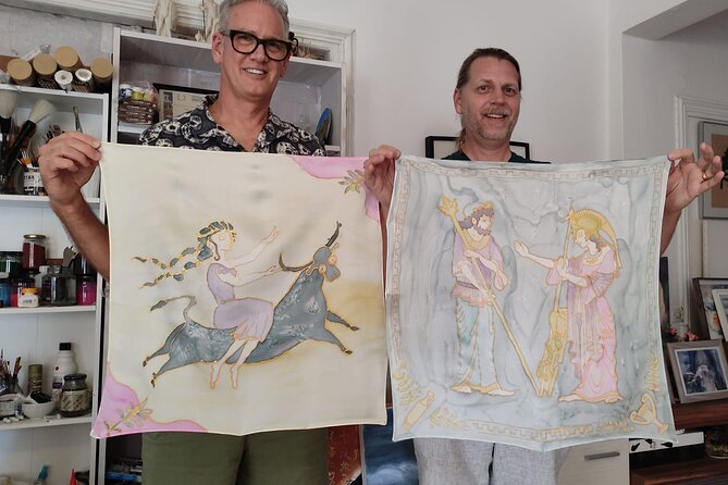 Athens: Small Group Silk Scarf Art Workshop with Greek Themes - Techniques, Tools, and the Patient Tutoring Factor