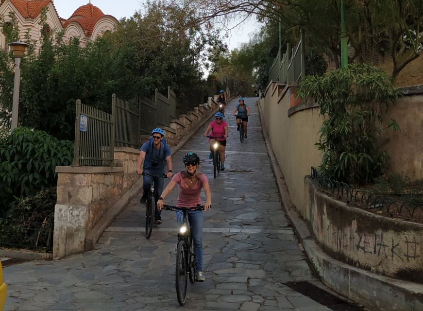 Athens: Sunset Bike Tour - Presidential Mansion stop and the changing of the guards