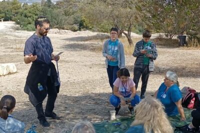 Democracy Experiential Workshop Activity on Pnyx hill, Athens - The Socratic-style start: learn by talking, not by lecturing