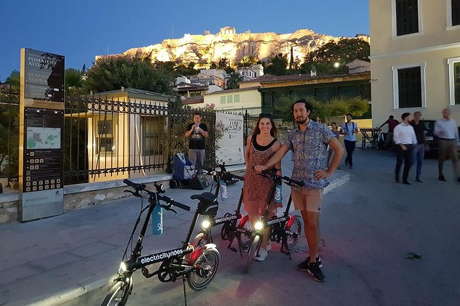 Discover the City e-bike night tours - Areopagus hill views: Acropolis lights from above