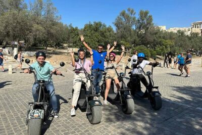 GoPro Adventure Tour in Acropolis area by E-Scooter - Getting Ready at Parthenons Scooters: Helmet, Training, and Quick Turns