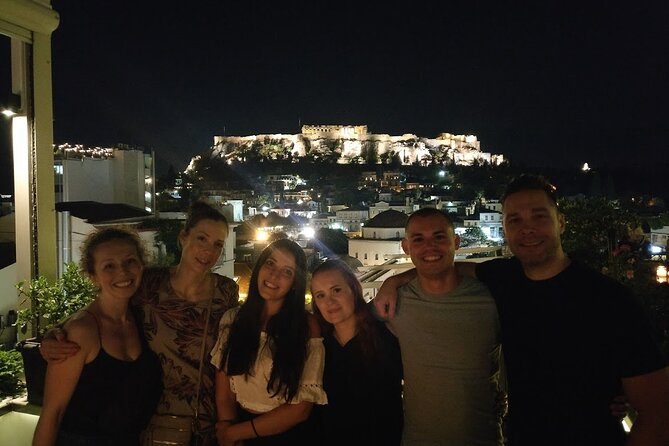 Rooftop Bar Hopping with Local Friends - Stop Two: A Greek Special Shot and Better Night Views