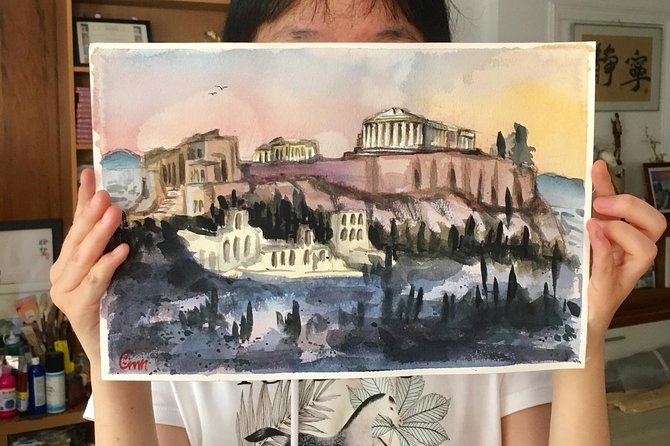 workshop for painting acropolis/landscape with local artist - Drink, comfort, and the practical side of spending two hours well